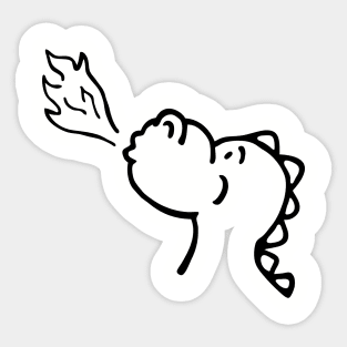 Dragon (black) Sticker